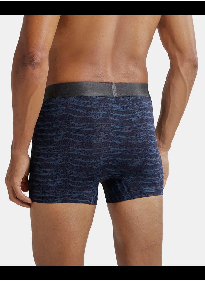 Jockey IC30 Men's Tactel Microfiber Elastane Stretch Printed Trunk with Moisture Move Treatment