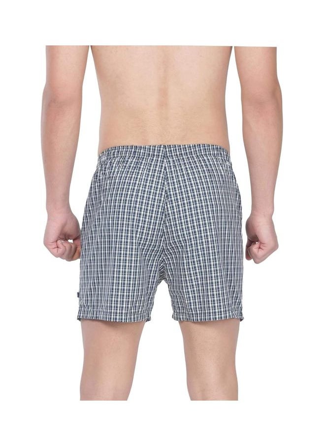 Jockey 8222 Men Super Combed Mercerized Cotton Woven Checkered Inner Boxers with Ultra soft and Durable Inner Waistband Pack of 2