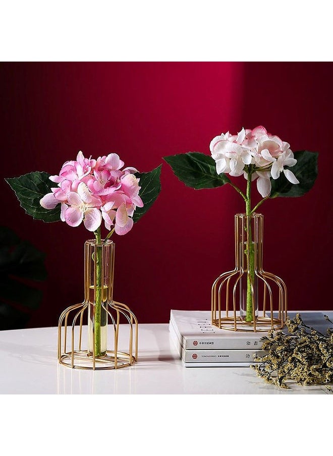 1 Piece Flower Vase Bottle gold 4x15x10cm