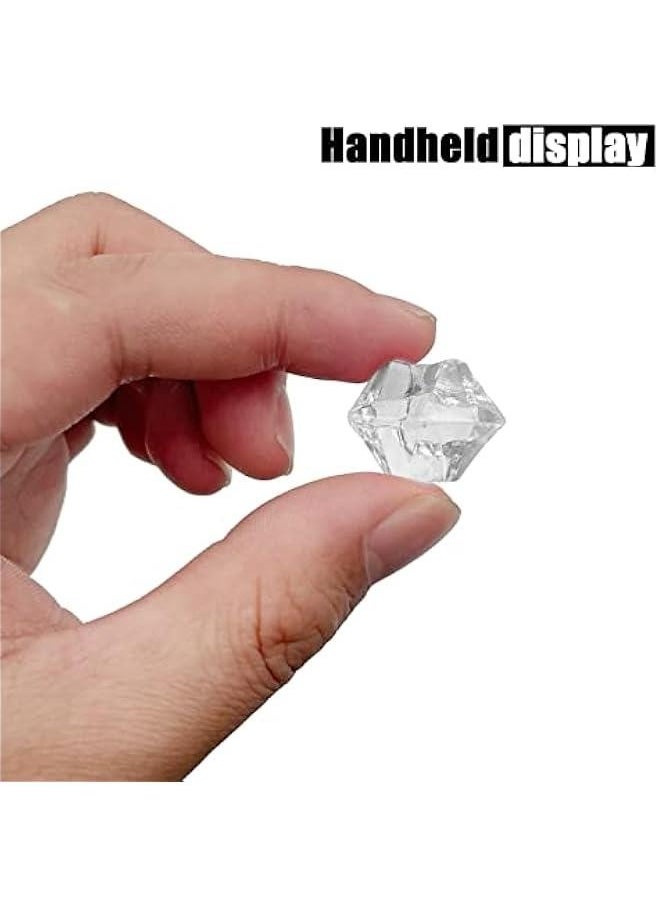 Fake Crushed Ice Cubes, Vase Fillers, 150 pcs 16*22 mm Fake crushed Ice Cubes Artificial Acrylic Crystal Rocks Diamonds for Vase Fillers, Party Favor, Wedding Decoration (0.86*0.62inch,Clear)