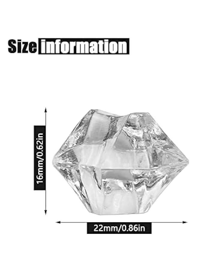 Fake Crushed Ice Cubes, Vase Fillers, 150 pcs 16*22 mm Fake crushed Ice Cubes Artificial Acrylic Crystal Rocks Diamonds for Vase Fillers, Party Favor, Wedding Decoration (0.86*0.62inch,Clear)