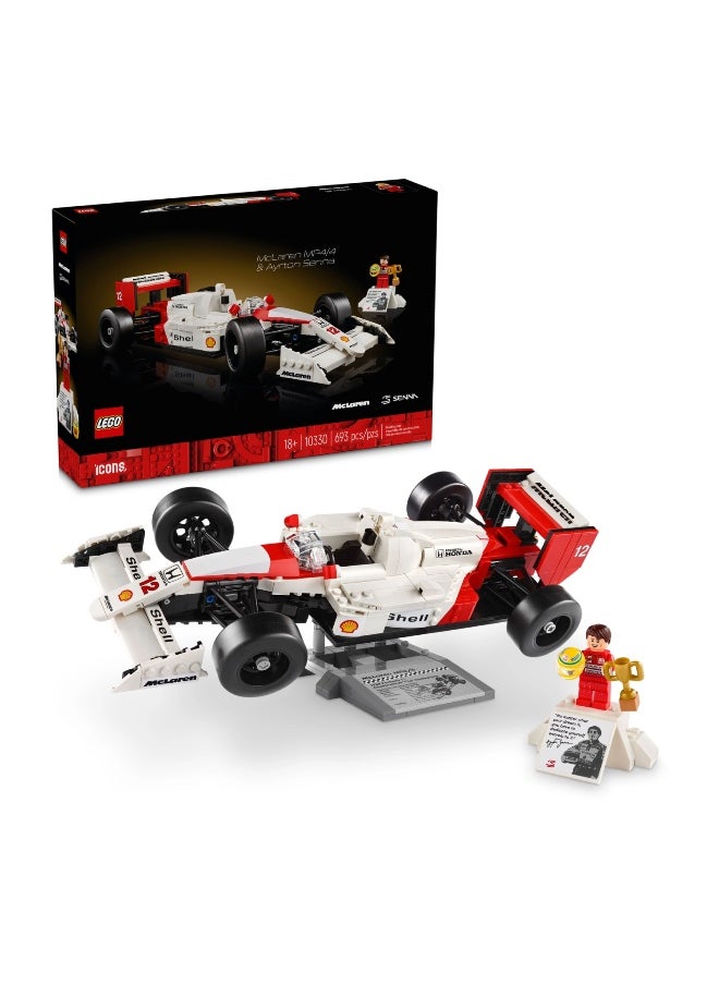 LEGO Icons McLaren MP4/4 & Ayrton Senna 10330 Building Set (693 Pieces)