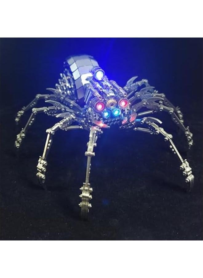 3D Metal Puzzle Mechanical Spider Model Kits, 203 Pieces 3D Stainless Steel Puzzle Jigsaw DIY Assembly Steampunk 3D Puzzle Metal Model Kits