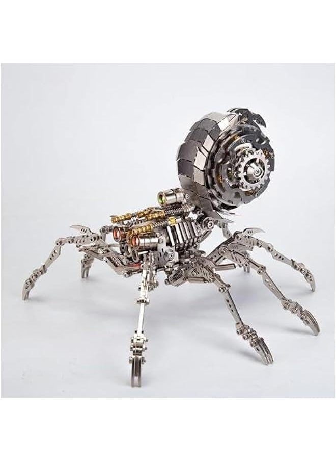 3D Metal Puzzle Mechanical Spider Model Kits, 203 Pieces 3D Stainless Steel Puzzle Jigsaw DIY Assembly Steampunk 3D Puzzle Metal Model Kits
