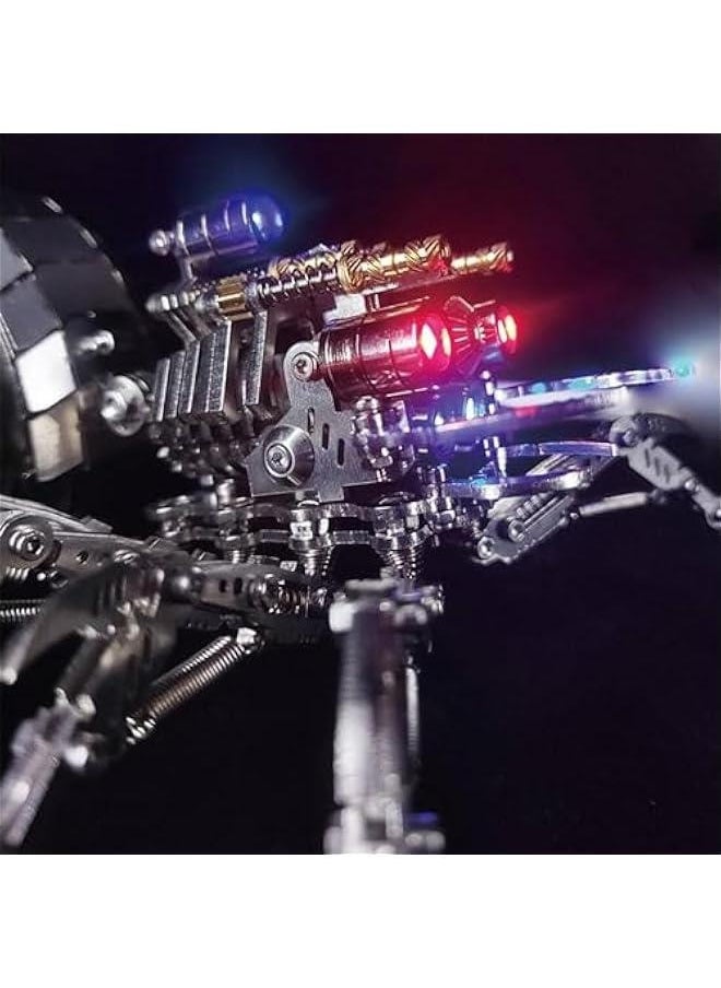 3D Metal Puzzle Mechanical Spider Model Kits, 203 Pieces 3D Stainless Steel Puzzle Jigsaw DIY Assembly Steampunk 3D Puzzle Metal Model Kits