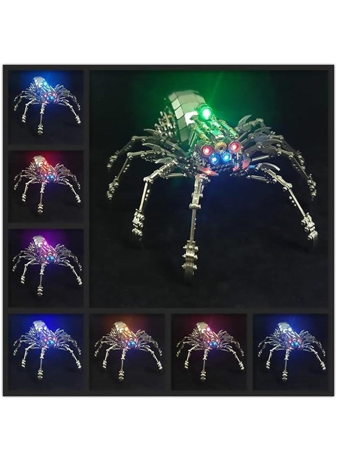 3D Metal Puzzle Mechanical Spider Model Kits, 203 Pieces 3D Stainless Steel Puzzle Jigsaw DIY Assembly Steampunk 3D Puzzle Metal Model Kits