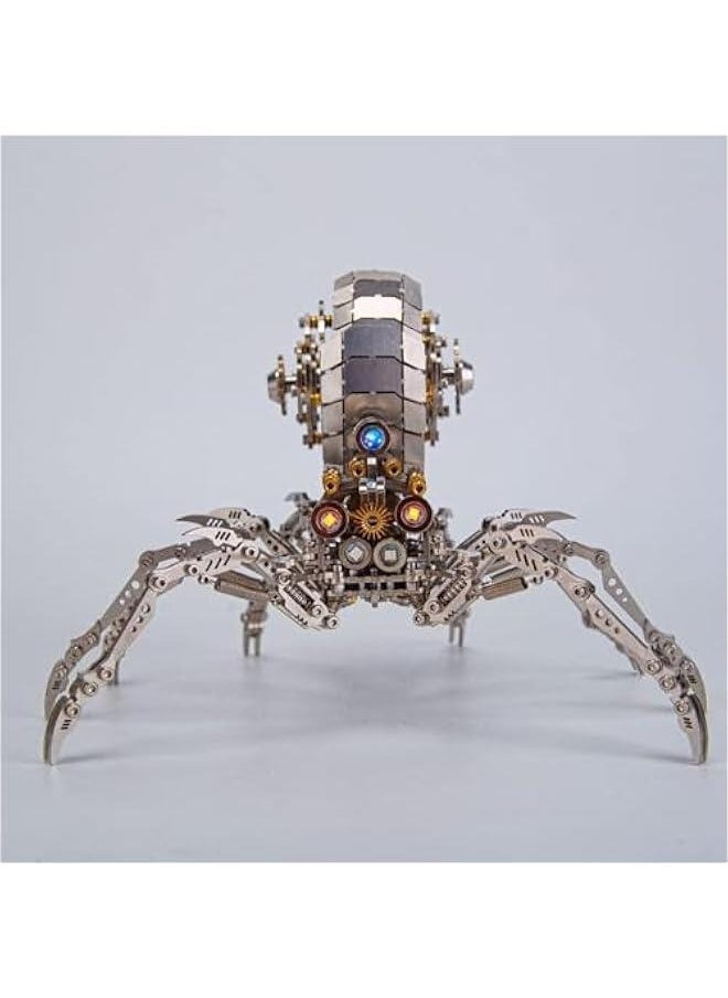 3D Metal Puzzle Mechanical Spider Model Kits, 203 Pieces 3D Stainless Steel Puzzle Jigsaw DIY Assembly Steampunk 3D Puzzle Metal Model Kits