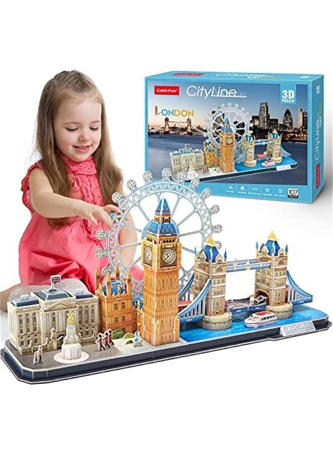 3D Puzzles for Kids Ages 8-10 - London City STEM Projects Arts Crafts for Girls Ages 8-12 - 3D Puzzle Birthday Gifts for 8 Year Old Girls