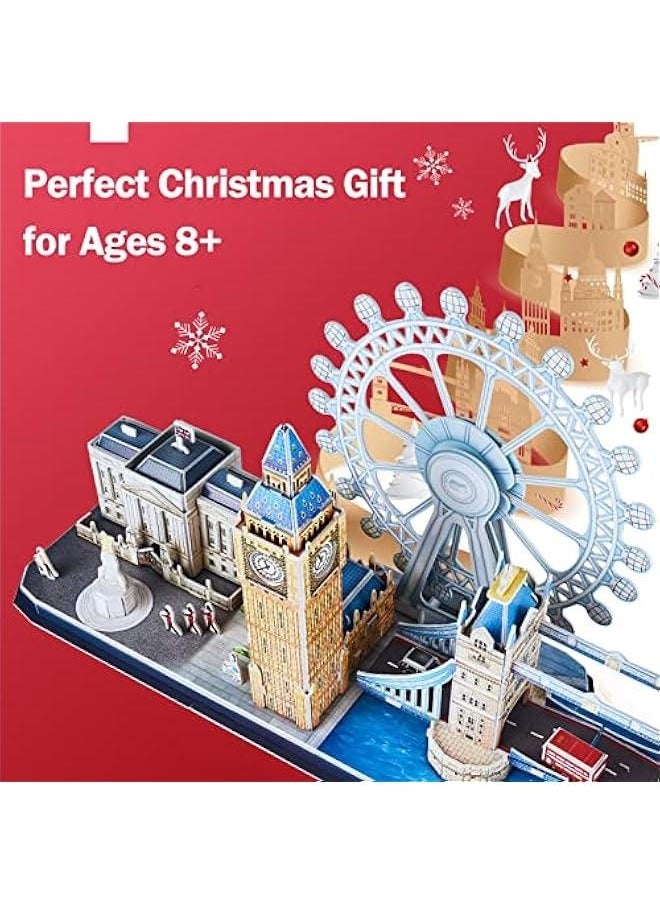 3D Puzzles for Kids Ages 8-10 - London City STEM Projects Arts Crafts for Girls Ages 8-12 - 3D Puzzle Birthday Gifts for 8 Year Old Girls