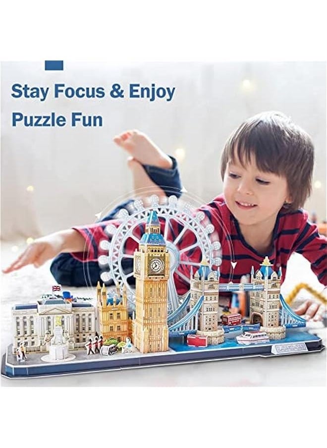 3D Puzzles for Kids Ages 8-10 - London City STEM Projects Arts Crafts for Girls Ages 8-12 - 3D Puzzle Birthday Gifts for 8 Year Old Girls