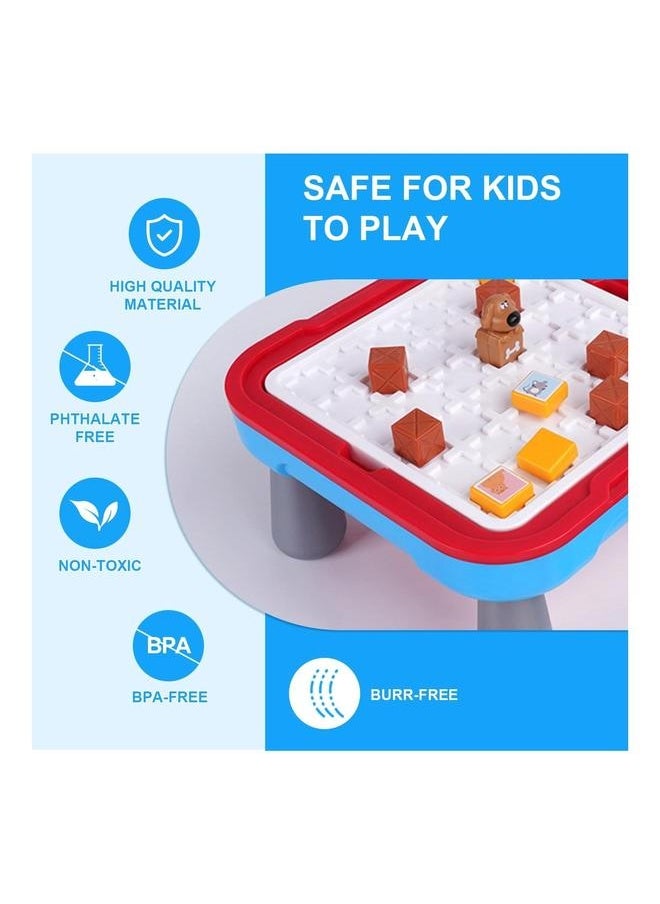 Board Games for Kids, Classic Family Logic Thinking Strategy Game, Portable Table, Preschool Learning Early Educational 3 Levels Toys, Birthday Gifts Boys Girls 1-4 Players, Ages 6 and Up