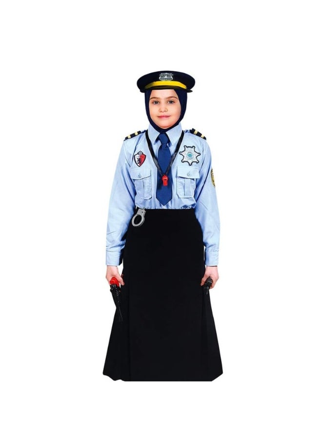 Kovar Girls Police Costume - Realistic Police Officer Outfit For Dress-Up And Role Play - Perfect For Halloween, Parties, And Imaginative Play