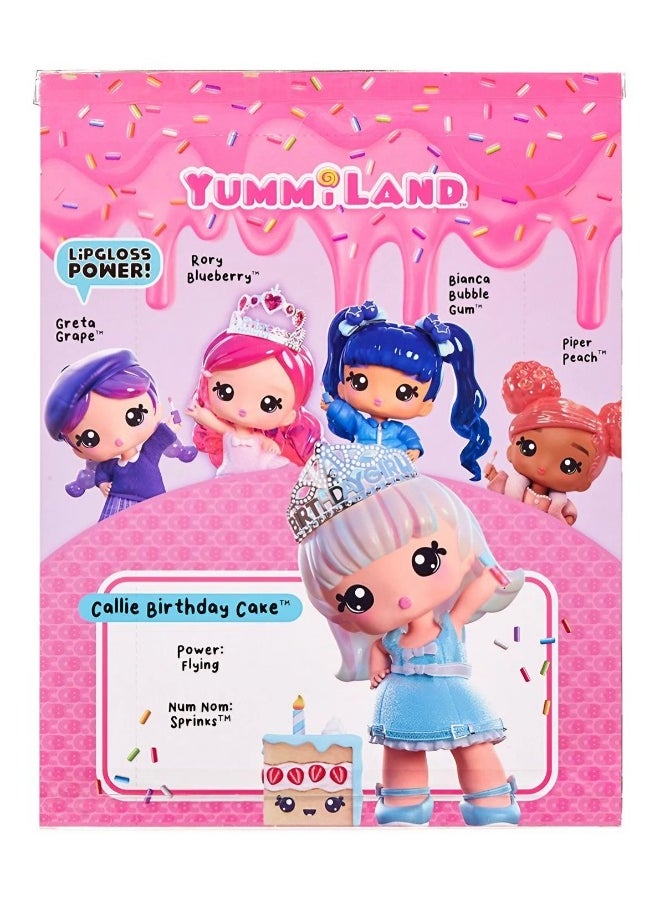 Yummiland Callie Birthday Cake Large Doll and Pet Lip Gloss Set
