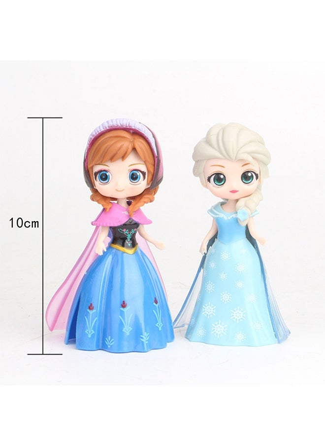 6-Piece Princess Dolls And Dresses Set In Vibrant Colors For Kids Upto 3+ Years 7x8x10cm