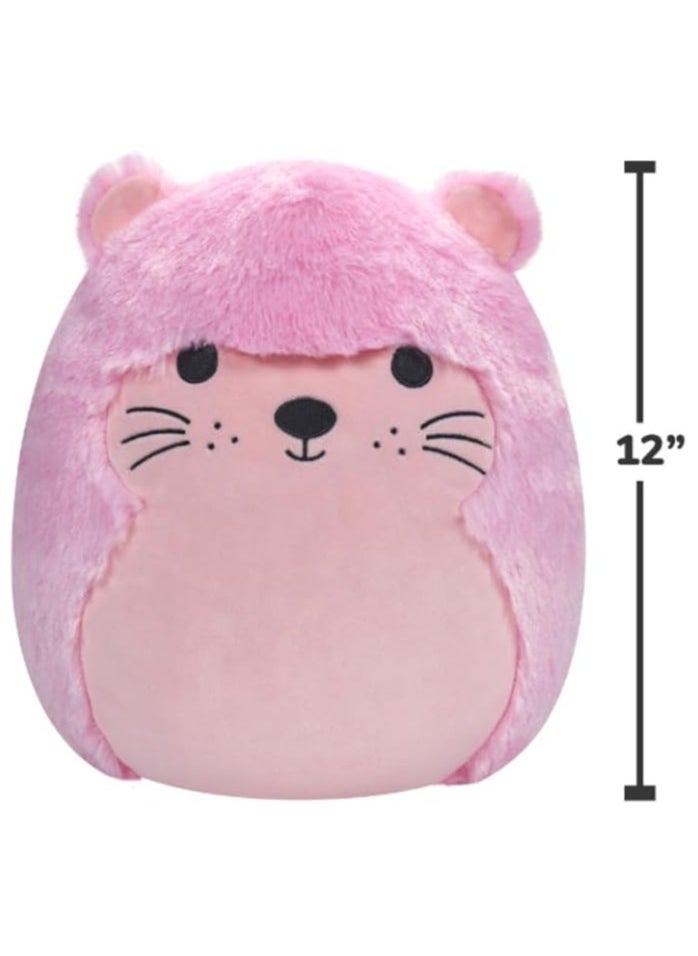 Squishmallows 12-Inch Fuzzamallows Pink Otter Plush by Kellytoy – Soft, Cuddly, Washable Squishy Toy for Kids, Girls & Boys – Collectible, Multicolor