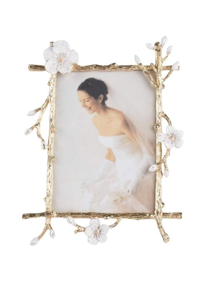 Decorative Photo Frame Vintage Photo Frame Modern Decorative Photo Table Desk Deluxe Enamel Photo Frame Metal Photo Display Stand For Home Office Bedroom Vintage Photo Frame