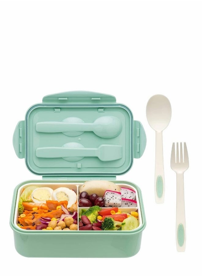 Bento Boxes for Adults 1400 ML Bento Lunch Box For Kids Childrens With Spoon u0026 Fork - Durable, Leak-Proof for On-the-Go Meal, BPA-Free, and Food-Safe Materials
