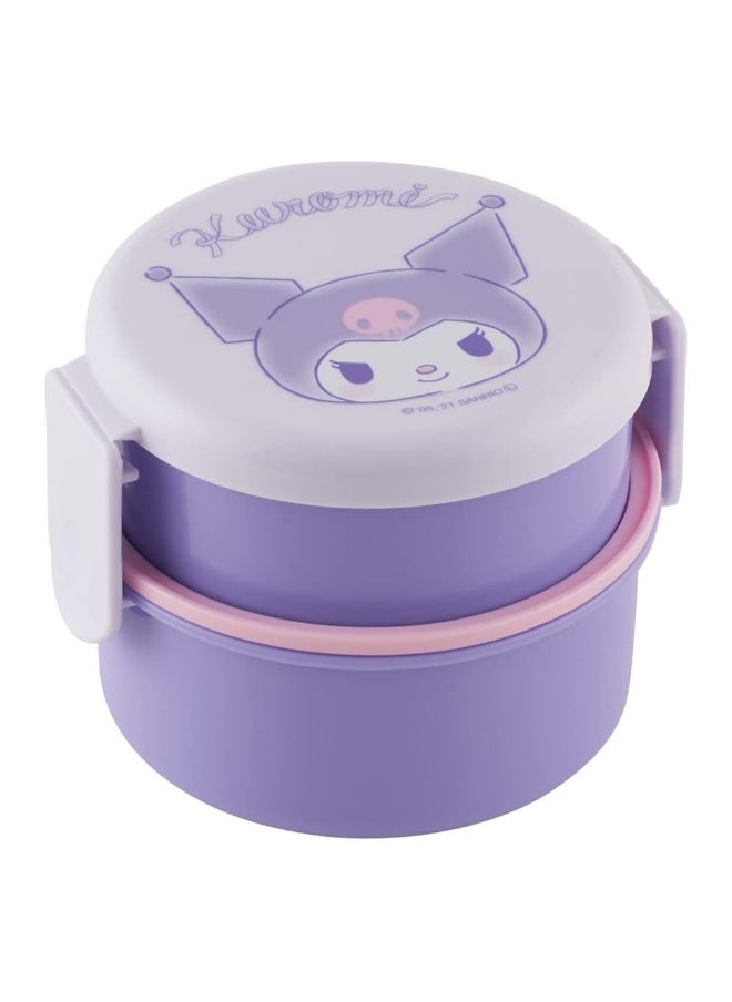 Kuromi 2 Tier Round Bento Bento Strap Ballad (17oz) - Cute - Microwave Safe