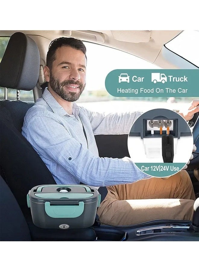 Heater Electric Lunch Box 3-in-1 Food Warmer Portable Electric Lunch Box, Car Portable Pluggable Rechargeable Bento Box for Car Truck Office
