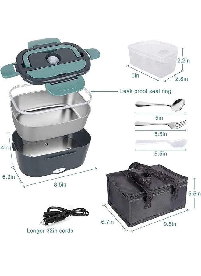 Heater Electric Lunch Box 3-in-1 Food Warmer Portable Electric Lunch Box, Car Portable Pluggable Rechargeable Bento Box for Car Truck Office