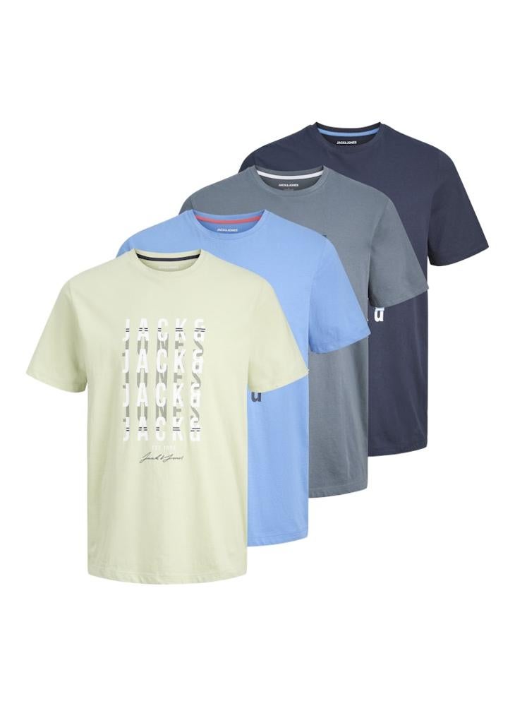 JJDELVIN TEE SS CREW NECK 4PK MP