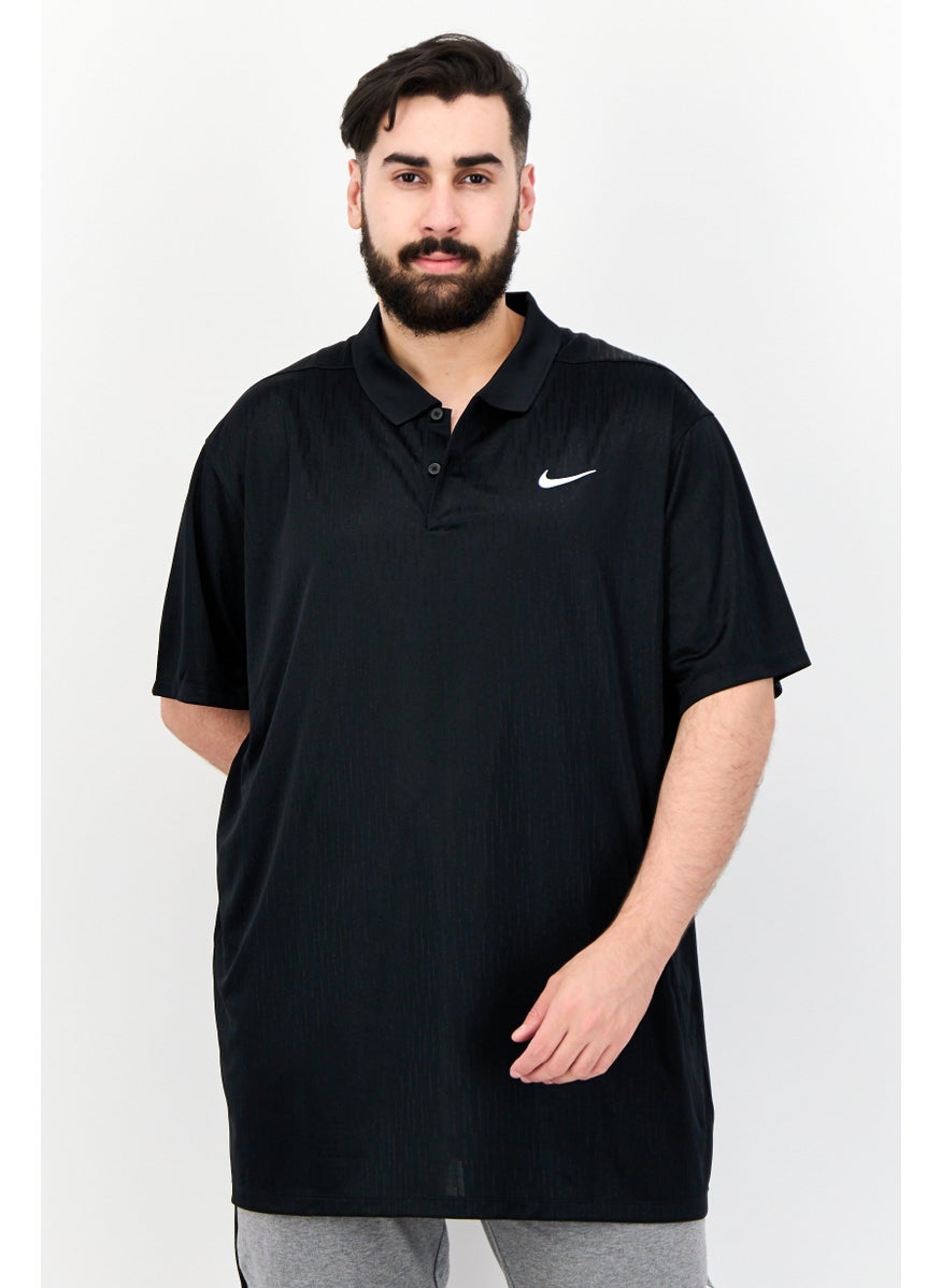 Men Dri-Fit Short Sleeves Outdoor Polo, Black