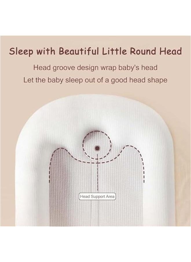 Baby Lounger Cover Soft Removable Slipcover Newborn Lounger Cover Infant Floor Seat Cover Lounger Pillow Case Fitted Most Baby Nest Loungers for Boys and Girls (Blue, Other)