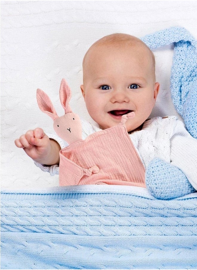 Baby Mini Blanket, Cute Bunny Comforter, Soft Toddler Sleeping Toy