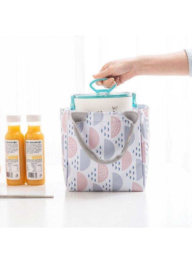 Drawstring Portable Lunch Bag Multicolor 20 x 20 x 13cm