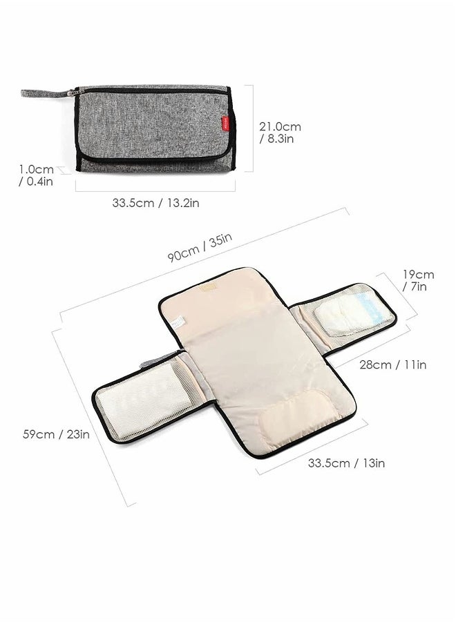 Baby Changing Pad, Portable Changing Pad for Baby Diaper Bag or Changing Table Pad, One-Hand Diaper Change Pad, Baby Shower Gifts, Newborn Baby Essentials, Uni Baby Stuff