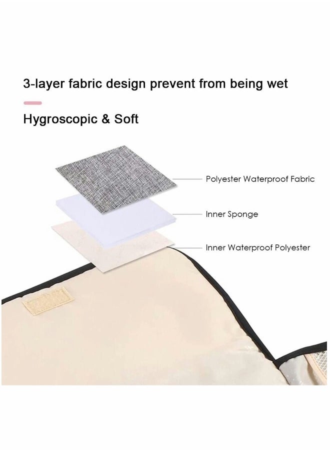 Baby Changing Pad, Portable Changing Pad for Baby Diaper Bag or Changing Table Pad, One-Hand Diaper Change Pad, Baby Shower Gifts, Newborn Baby Essentials, Uni Baby Stuff