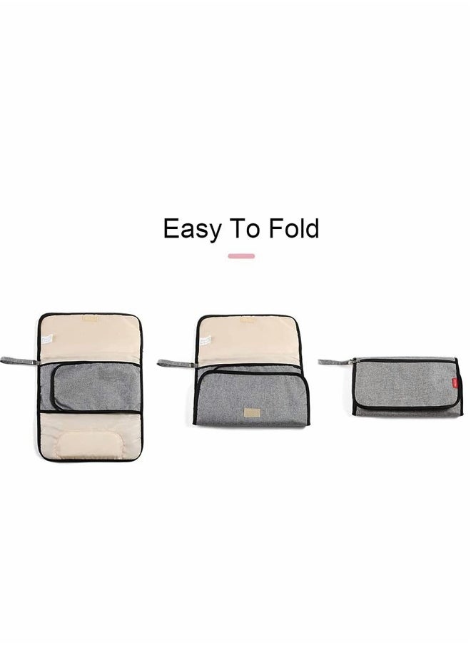 Baby Changing Pad, Portable Changing Pad for Baby Diaper Bag or Changing Table Pad, One-Hand Diaper Change Pad, Baby Shower Gifts, Newborn Baby Essentials, Uni Baby Stuff