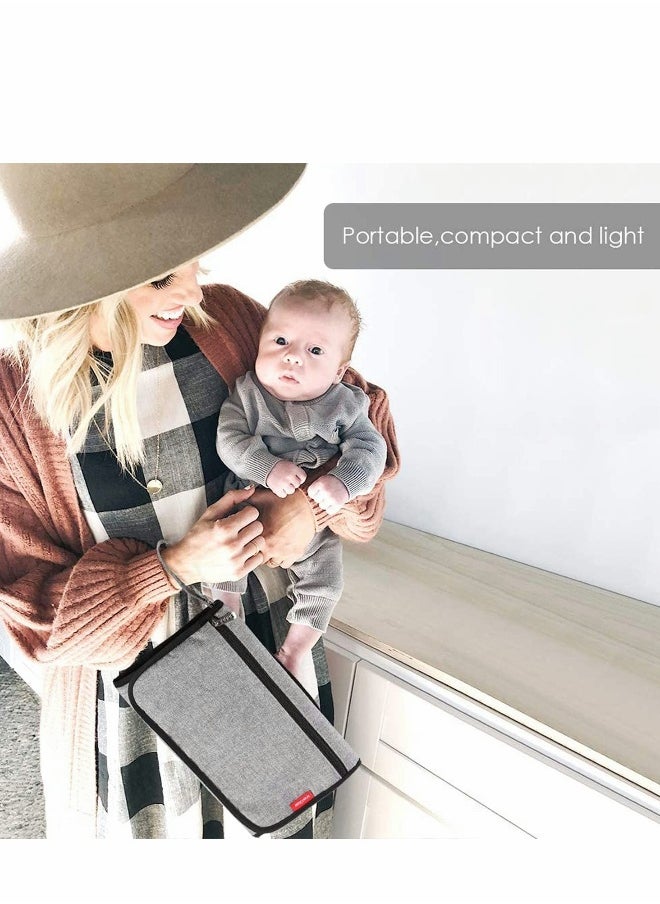 Baby Changing Pad, Portable Changing Pad for Baby Diaper Bag or Changing Table Pad, One-Hand Diaper Change Pad, Baby Shower Gifts, Newborn Baby Essentials, Uni Baby Stuff