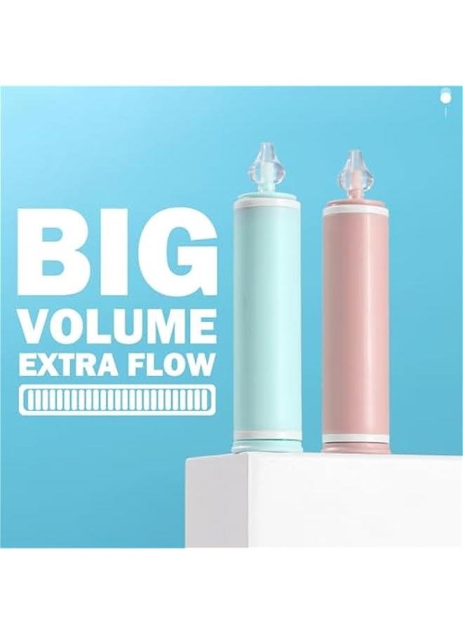 Nasal Aspirator for Baby and Adult - 2Pcs - Nose Syringe Cleaner Nose Wash Cleaner Nasal Cleaning for All Age, Portable Manual Nasal Aspiratior with Personal Case, Easy to Use (Pink)