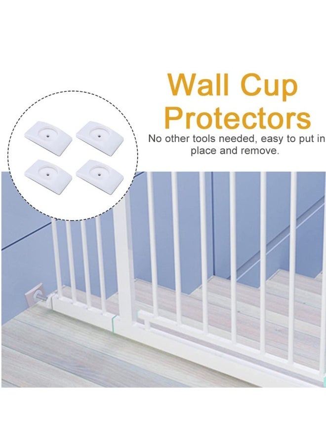 4 PCS Pack Baby Safety Gate Wall Protector, Protect Walls u0026 Doorways for Pet u0026 Dog Gates, Wall Saver for Pressure Mounted Gate Protect Walls, Stairs, Door Frame
