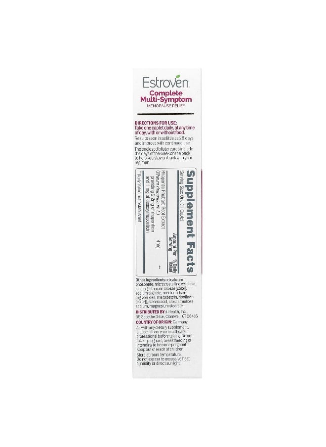 Estroven, Complete Multi-Symptom Menopause Relief, 28 Caplets