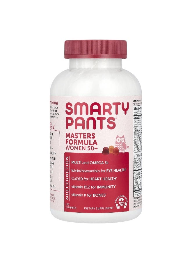 SmartyPants, Masters Formula Women 50+, Blueberry, Orange Creme, and Strawberry Banana, 120 Gummies
