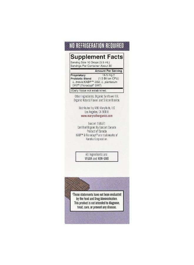 MaryRuth's, Organic Women's Precision Probiotic, Liquid Drops, Chocolate , 1.5 Billion CFU , 0.5 fl oz (15 ml)