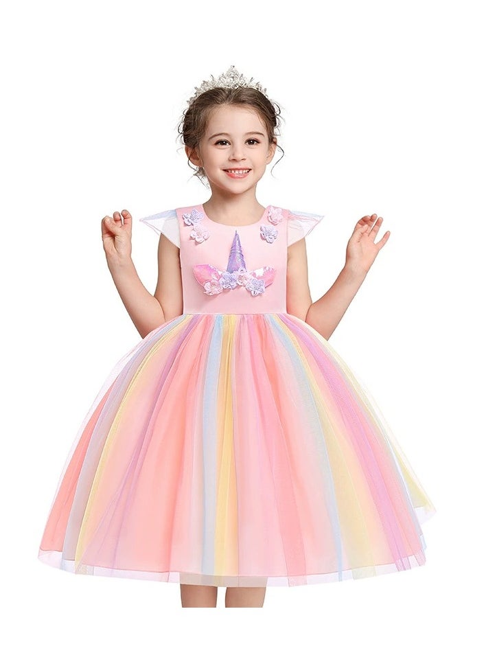 Princess Flower Cap Sleeve Maxi Dress Pink