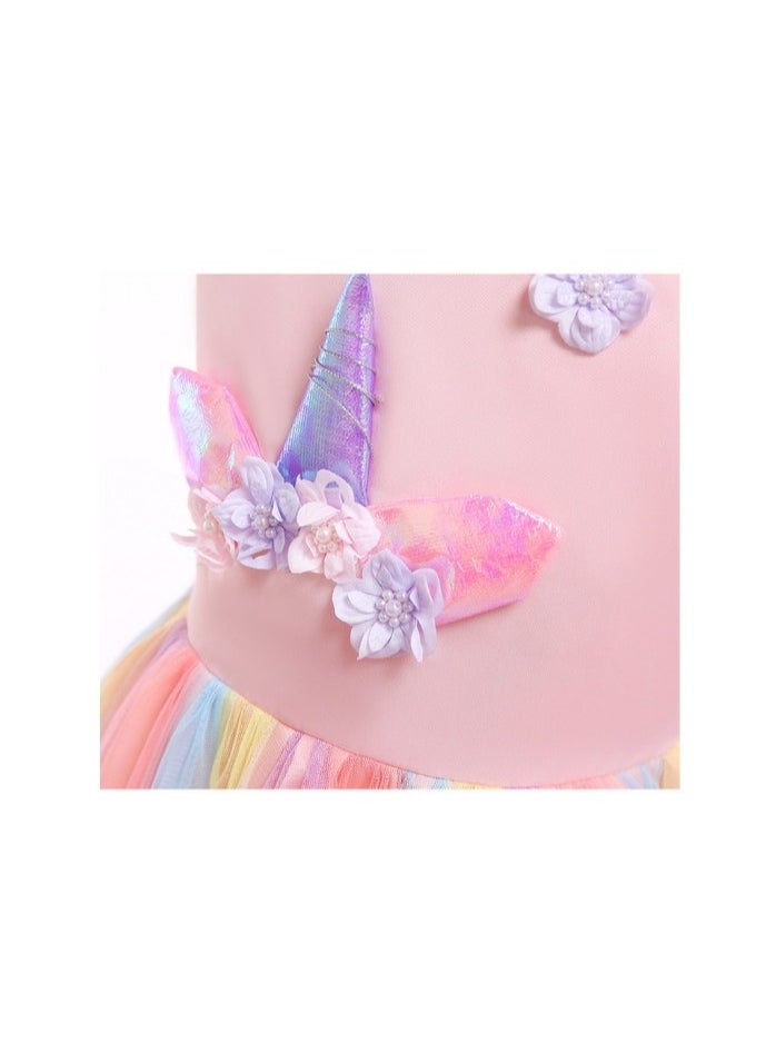 Princess Flower Cap Sleeve Maxi Dress Pink