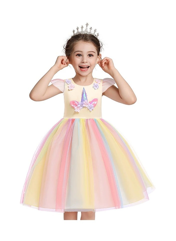 Princess Flower Cap Sleeve Maxi Dress Yellow
