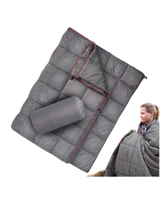 Lightweight soft down camping blanket | Waterproof quilt for camping, outdoors and travel | Suitable for all seasons