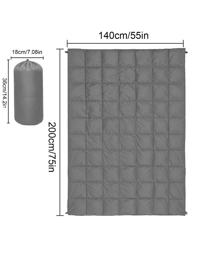 Lightweight soft down camping blanket | Waterproof quilt for camping, outdoors and travel | Suitable for all seasons