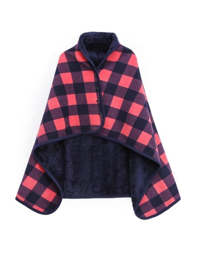Fleece Wearable Blanket, Comfy Poncho Throw with ons, Plush Sleeveless Blankets, for Women Cape Wrap Cover