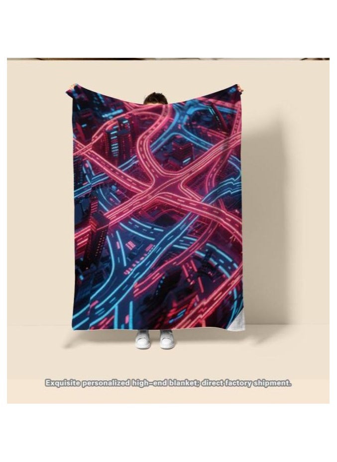 Children's or student cartoon flannel thin blanket (warm and comfortable, suitable for sleep, games) 100cm*150cm
