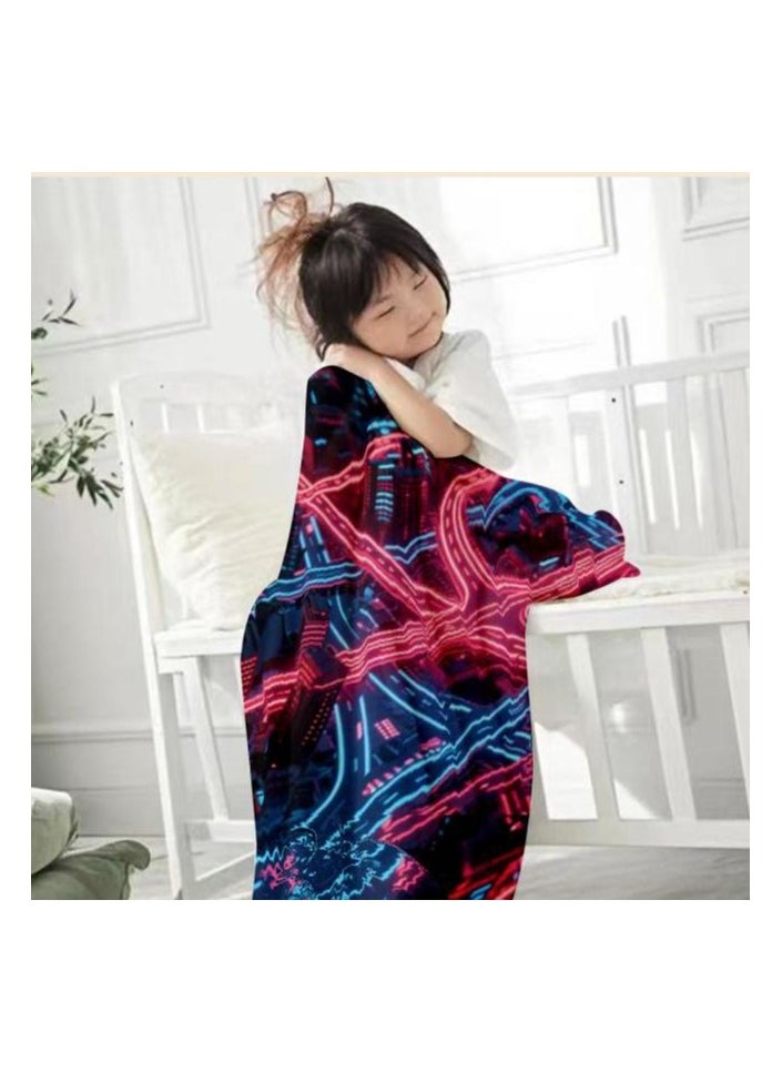 Children's or student cartoon flannel thin blanket (warm and comfortable, suitable for sleep, games) 100cm*150cm
