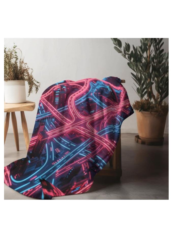 Children's or student cartoon flannel thin blanket (warm and comfortable, suitable for sleep, games) 100cm*150cm