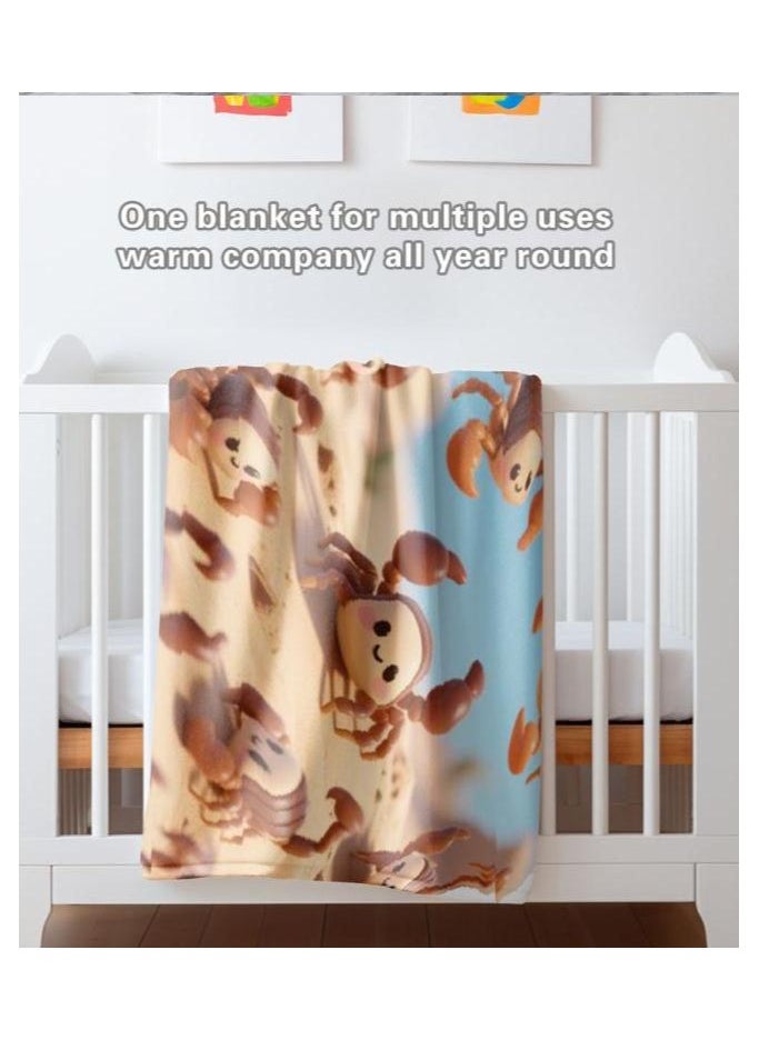 Children's or student cartoon flannel thin blanket (warm and comfortable, suitable for sleep, games) 100cm*150cm