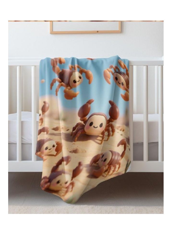 Children's or student cartoon flannel thin blanket (warm and comfortable, suitable for sleep, games) 100cm*150cm