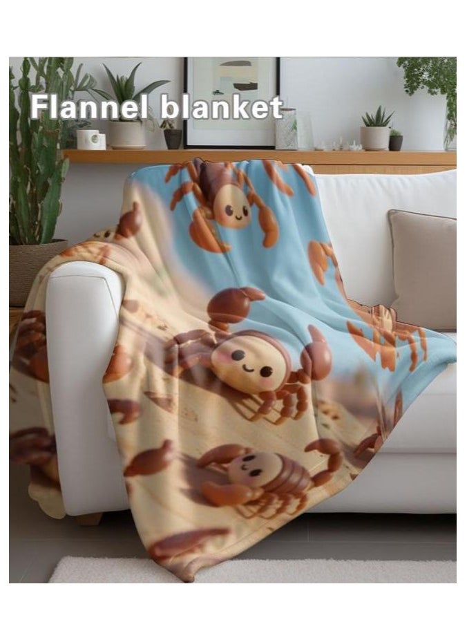 Children's or student cartoon flannel thin blanket (warm and comfortable, suitable for sleep, games) 100cm*150cm